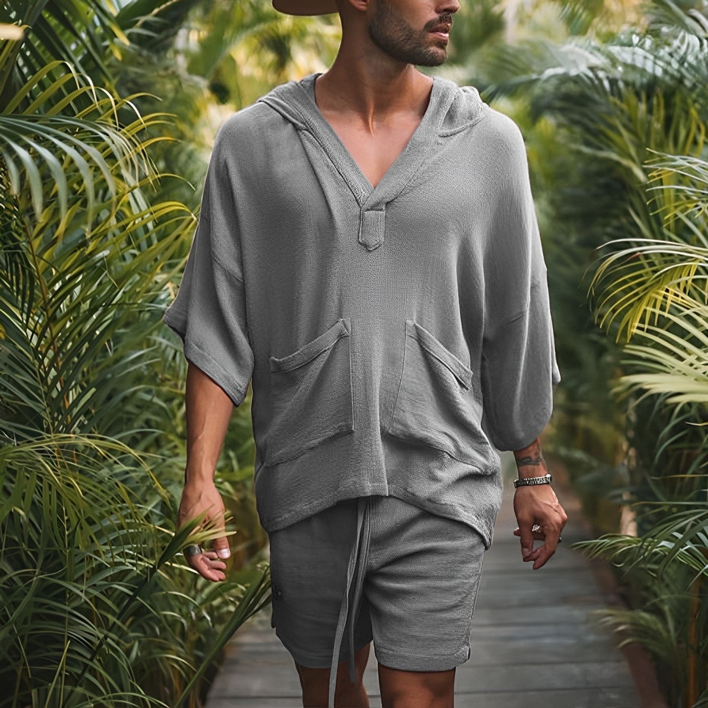 Bali Boho Men's Set | Shirt & Shorts