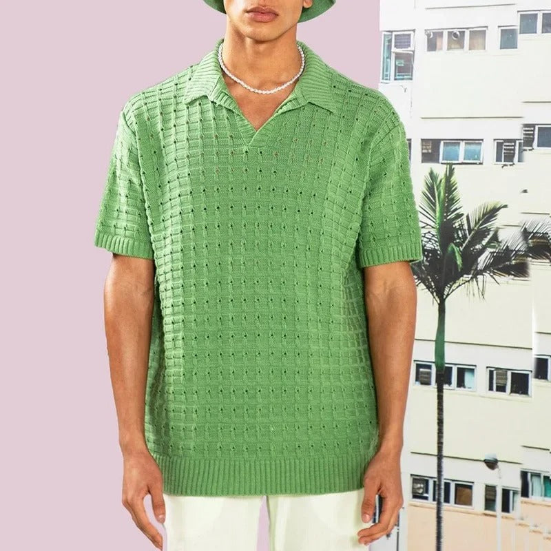 Pull en tricot pour hommes | Polo Oversized | Collection Printemps 2025