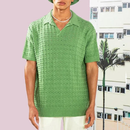 Pull en tricot pour hommes | Polo Oversized | Collection Printemps 2025
