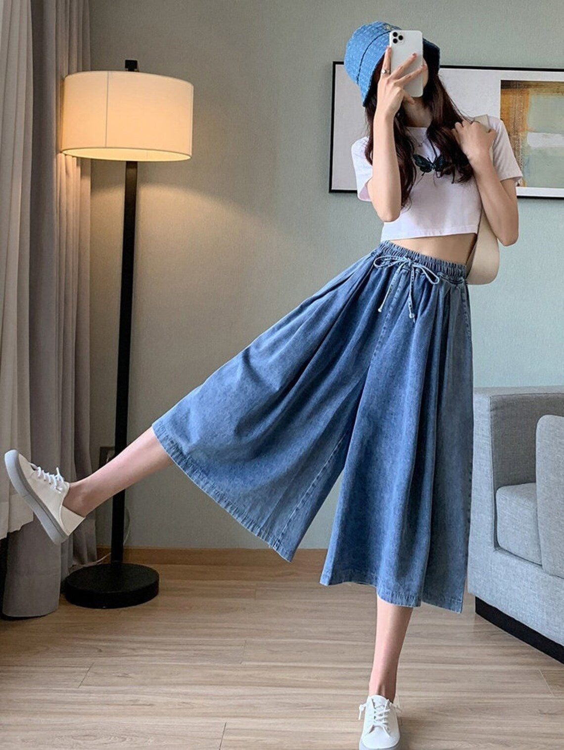 Jupe-pantalon grande taille