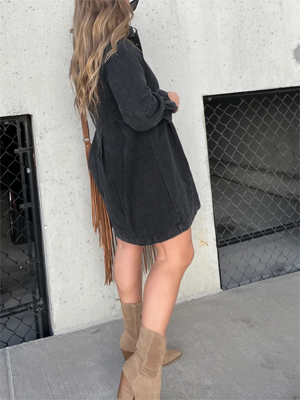 EVY - Robe en jean à manches