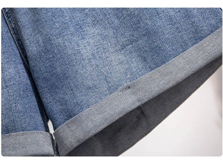 Shorts en jean taille haute décontractés, grande taille pour l'été 2025