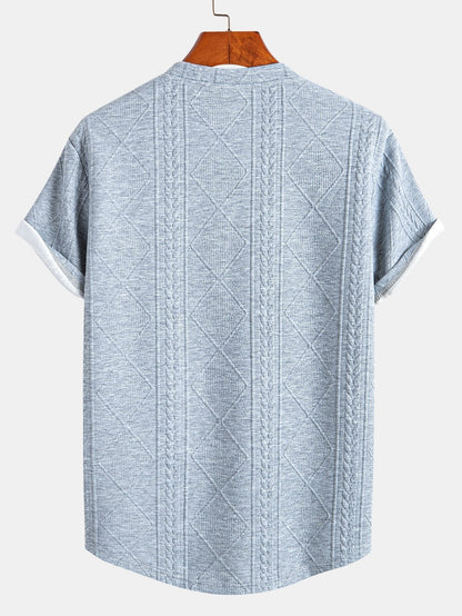 Ensemble T-shirt à manches courtes et shorts à motif géométrique