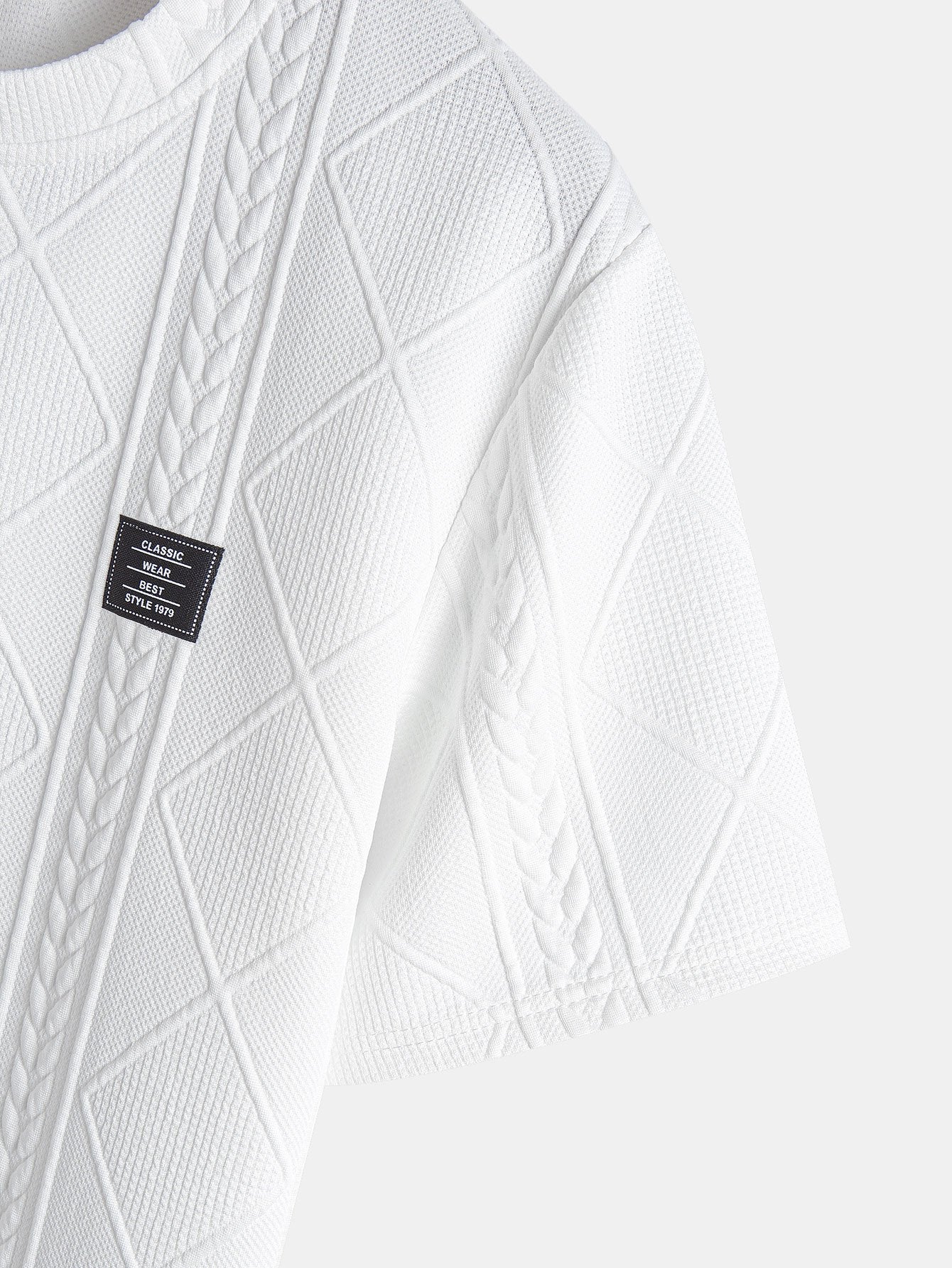 Ensemble T-shirt à manches courtes et shorts à motif géométrique