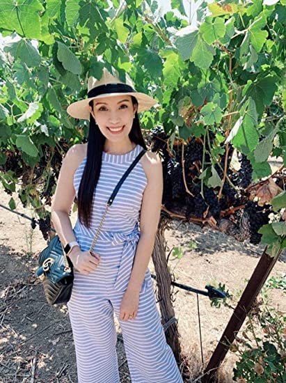 Vivienne - Jumpsuit rayé femme à décolleté croisé