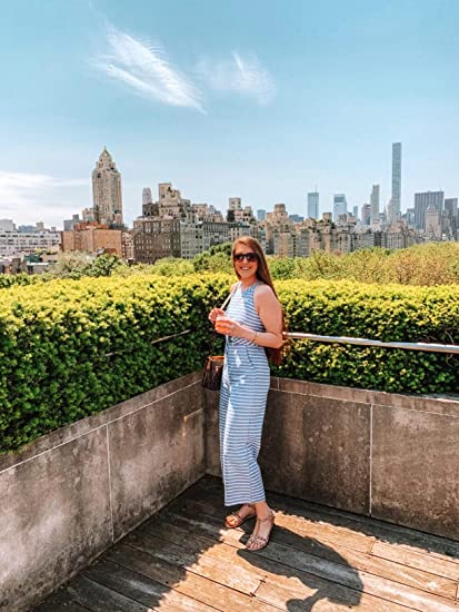 Combinaison estivale à rayures pour femmes, jambes larges et décolleté en V – Alina