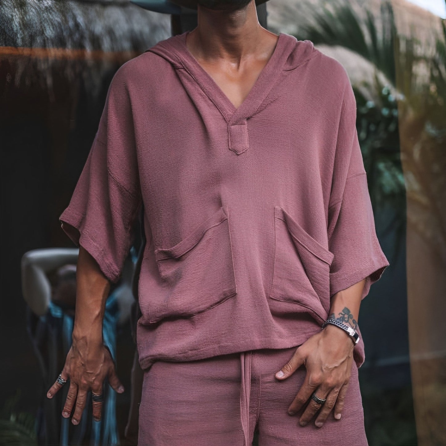 Bali Boho Men's Set | Shirt & Shorts