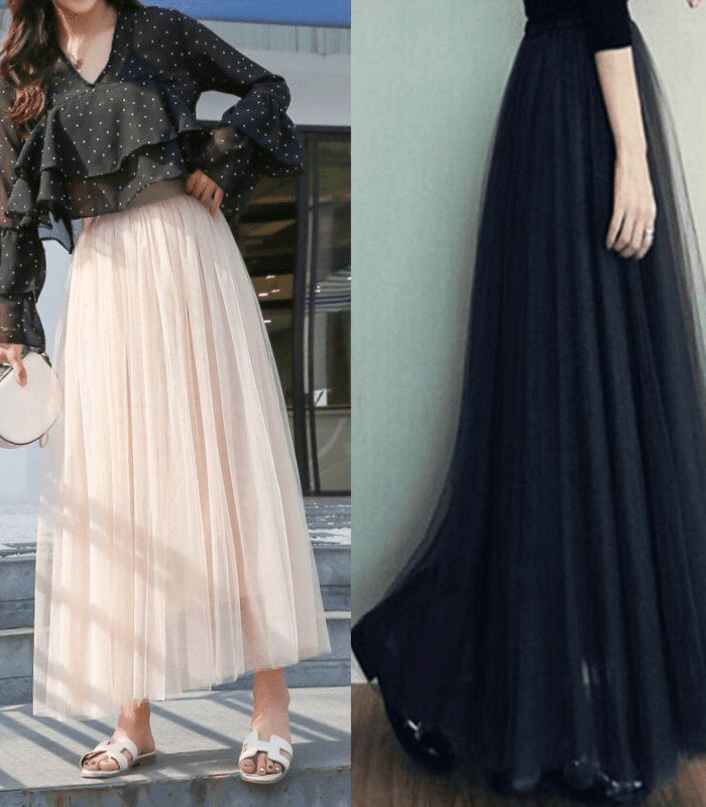 Jupe Maxi en Tulle pour Femmes - Superposée, Taille Haute - Élégante et Aérée
