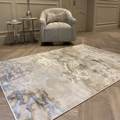 Tapis Maia en marbre aux nuances de gris et d'argent !