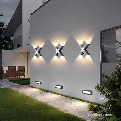 Applique Murale Extérieure Élégante et Moderne - Lumière LED Étanche