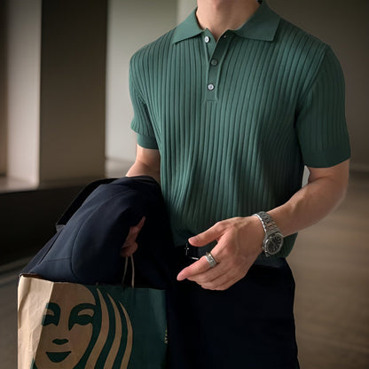 LÉO | Ensemble polo et pantalon élégant pour homme - Luviera Fashion