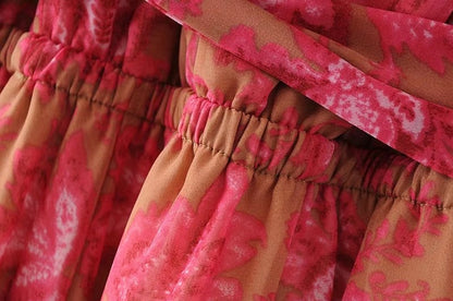 Robe Femme – Coupe Flottante – Design Brodé – Dos Ouvert – Manches Transparentes