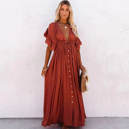 Robe de Plage Maxi – Sienna, Collection Été 2025