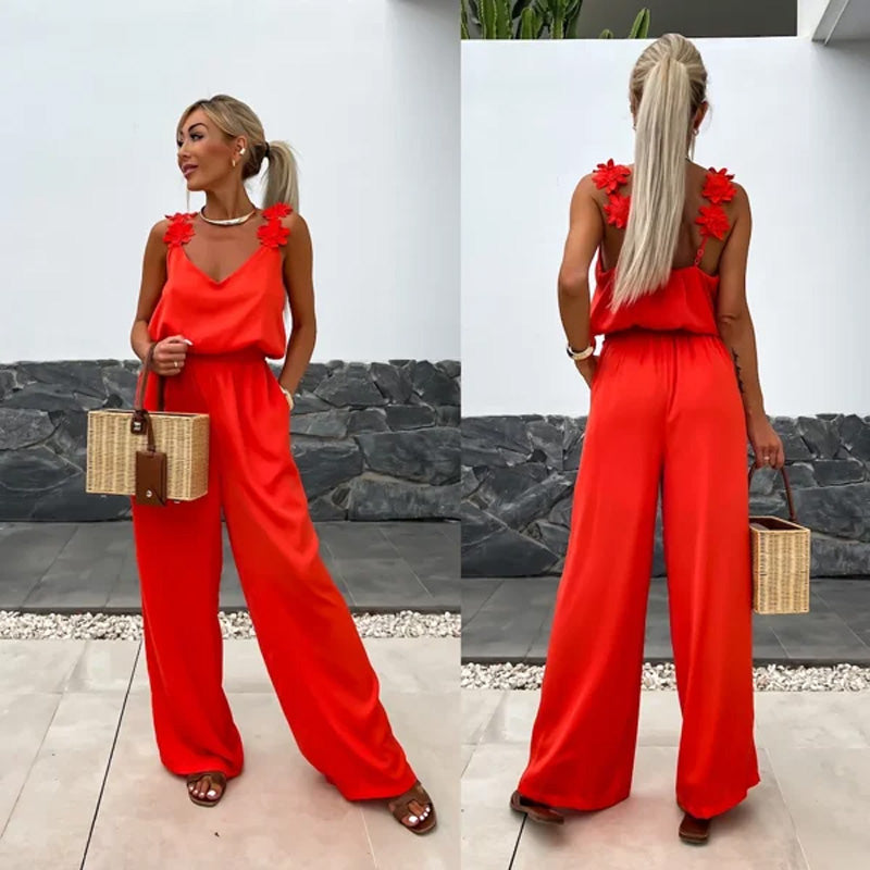 Jumpsuit d'été léger à jambe large – Jasmin